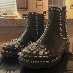 Black Spike Boots - 6